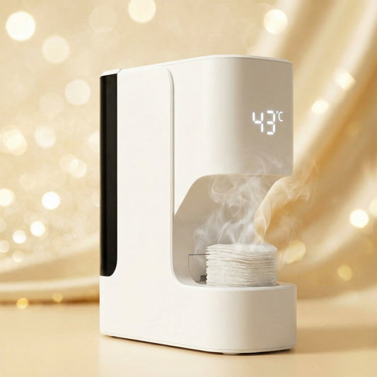 Livefull CL01 Smart Hot Towel Heater – 55°C Moist Heat, Auto Dispensing, Voice Alerts & 20 Compressed Towels for Instant Home Spa