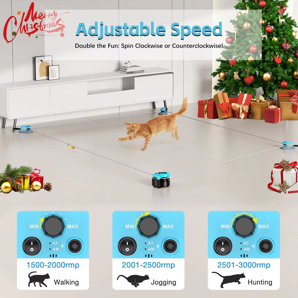 Cat Toys for Indoor Cats Interactive Cat Toy Wheel Exerciser New Cat Treadmill for Indoor Adjustable Speed Simulated Hunting Toy