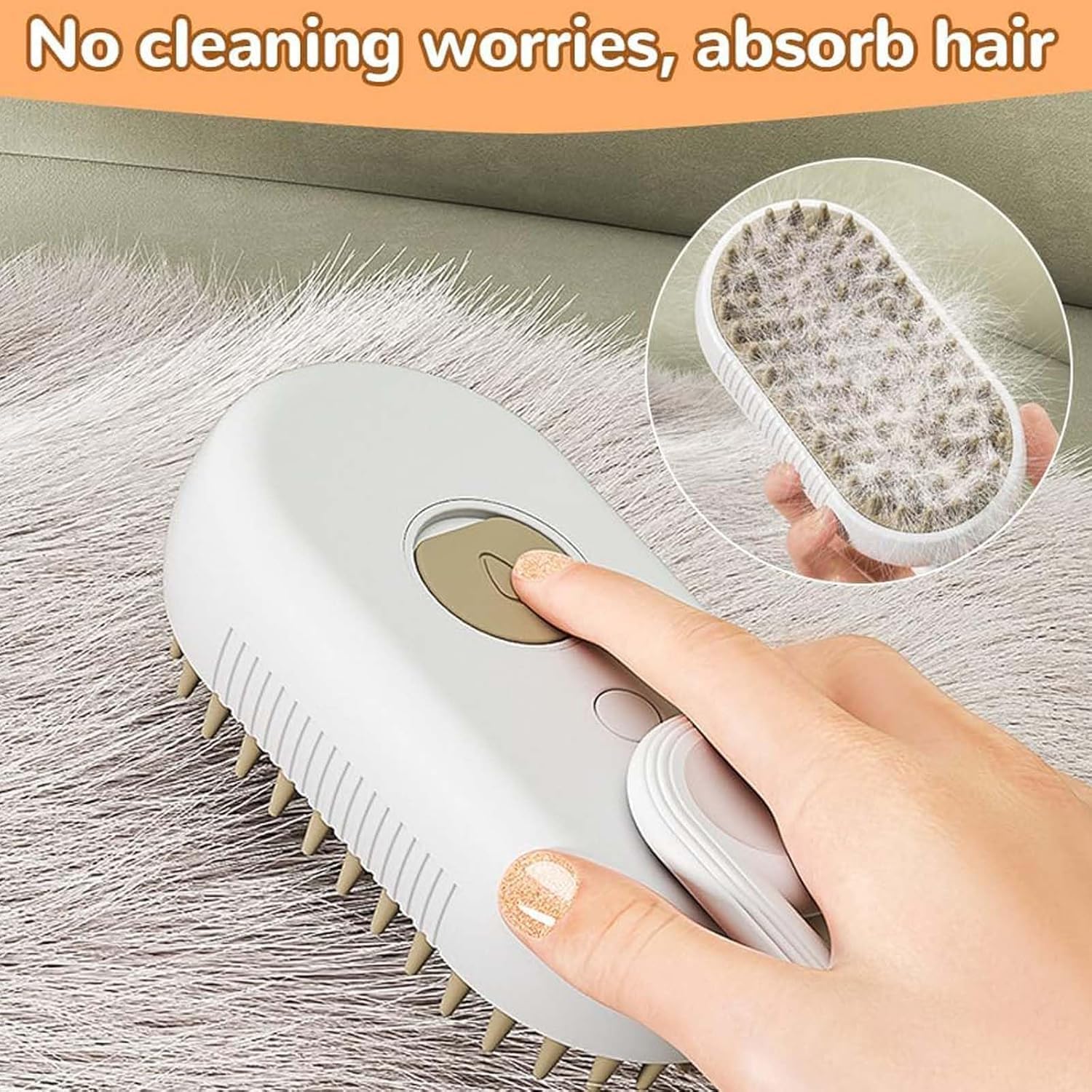 Steam Brush Cat Brush – 3-in-1 Steamy Grooming Magic