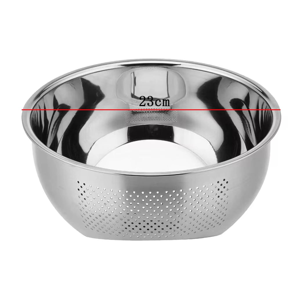 Kitchen Strainer, Stainless Steel Colander Rice Washer Vegetable Fruit Washing Bowls for Cleaning , Rice, and , Kitchen Tools