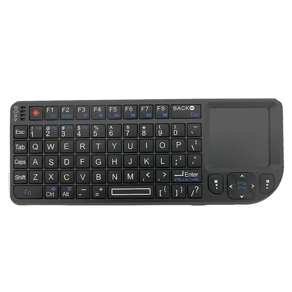 A8 Mini Wireless Keyboard 2.4G 7 Color Backlit Touchpad Air Mouse with Infrared Indicator for Android TV Box Pc,Office