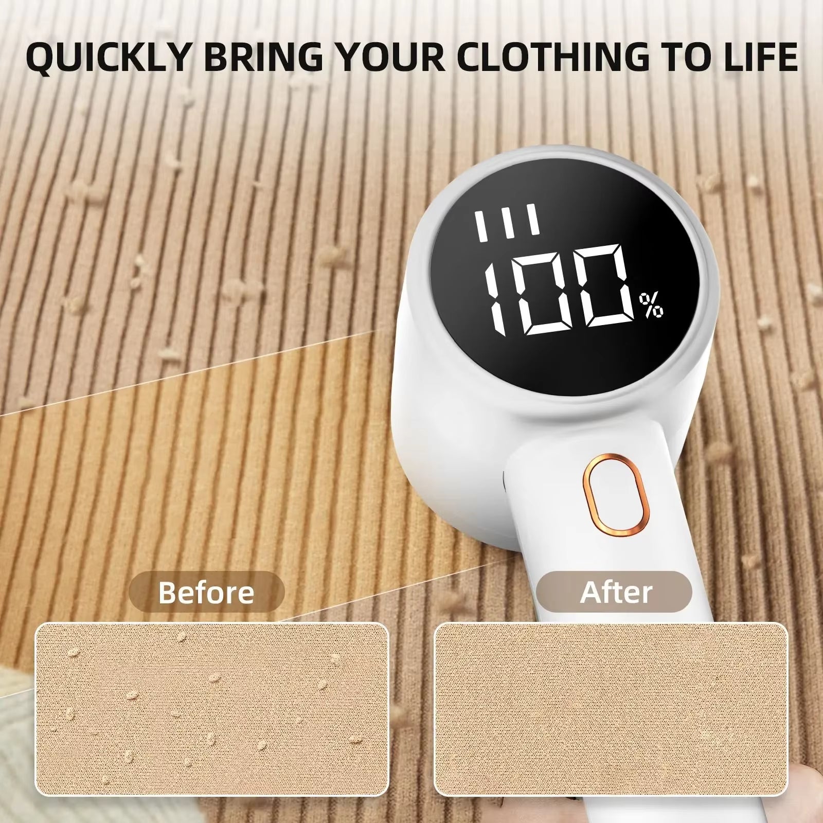 New Household Electric Lint Remover 3 Gears Adjustable Wireless LED Digital Display Hairball Trimmer Portable Sweater Epilator