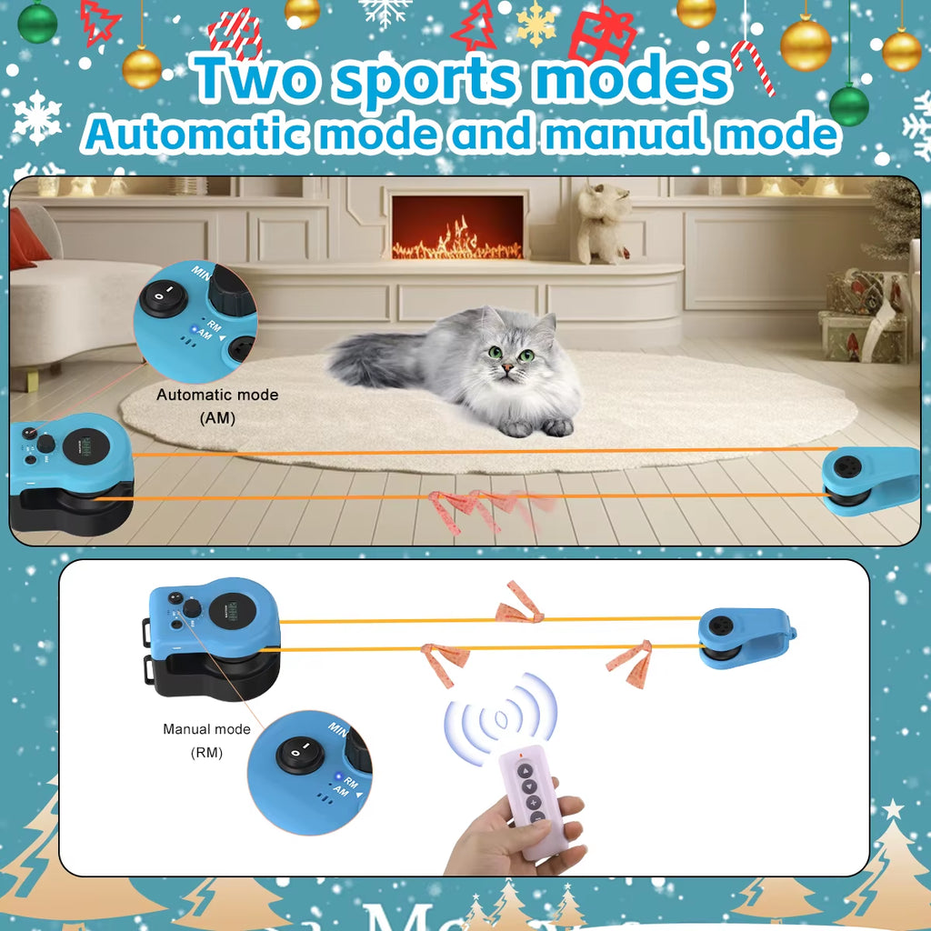 Cat Toys for Indoor Cats Interactive Cat Toy Wheel Exerciser New Cat Treadmill for Indoor Adjustable Speed Simulated Hunting Toy