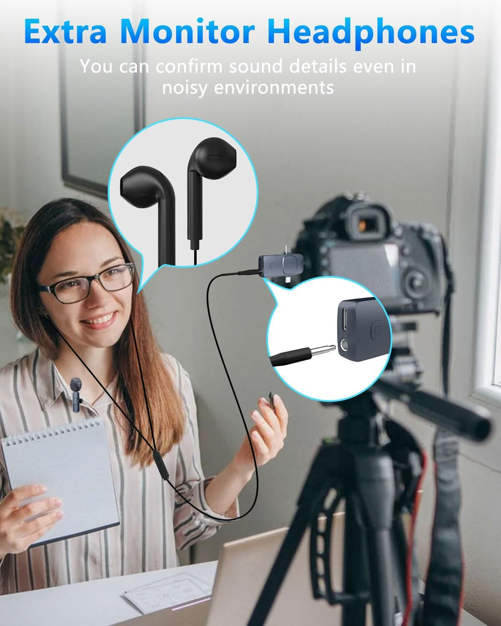 New Wireless Lavalier Microphone Portable Audio Video Recording Mini Microphone for Iphone Android PC Camera Live Gaming Phone