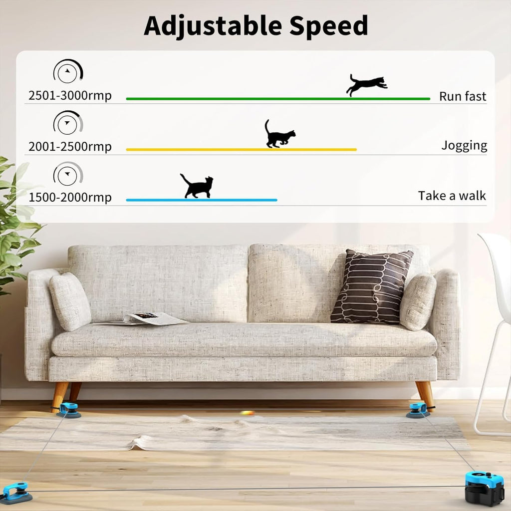 Cat Toys for Indoor Cats Interactive Cat Toy Wheel Exerciser New Cat Treadmill for Indoor Adjustable Speed Simulated Hunting Toy