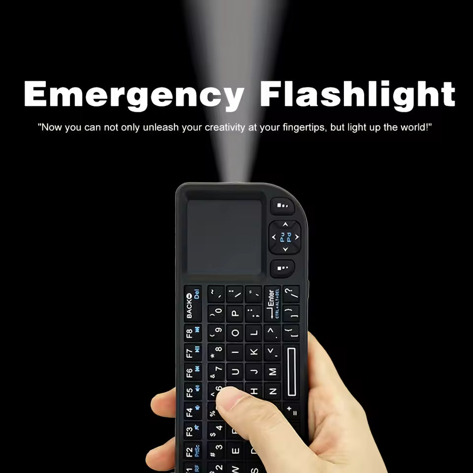 A8 Mini Wireless Keyboard 2.4G 7 Color Backlit Touchpad Air Mouse with Infrared Indicator for Android TV Box Pc,Office