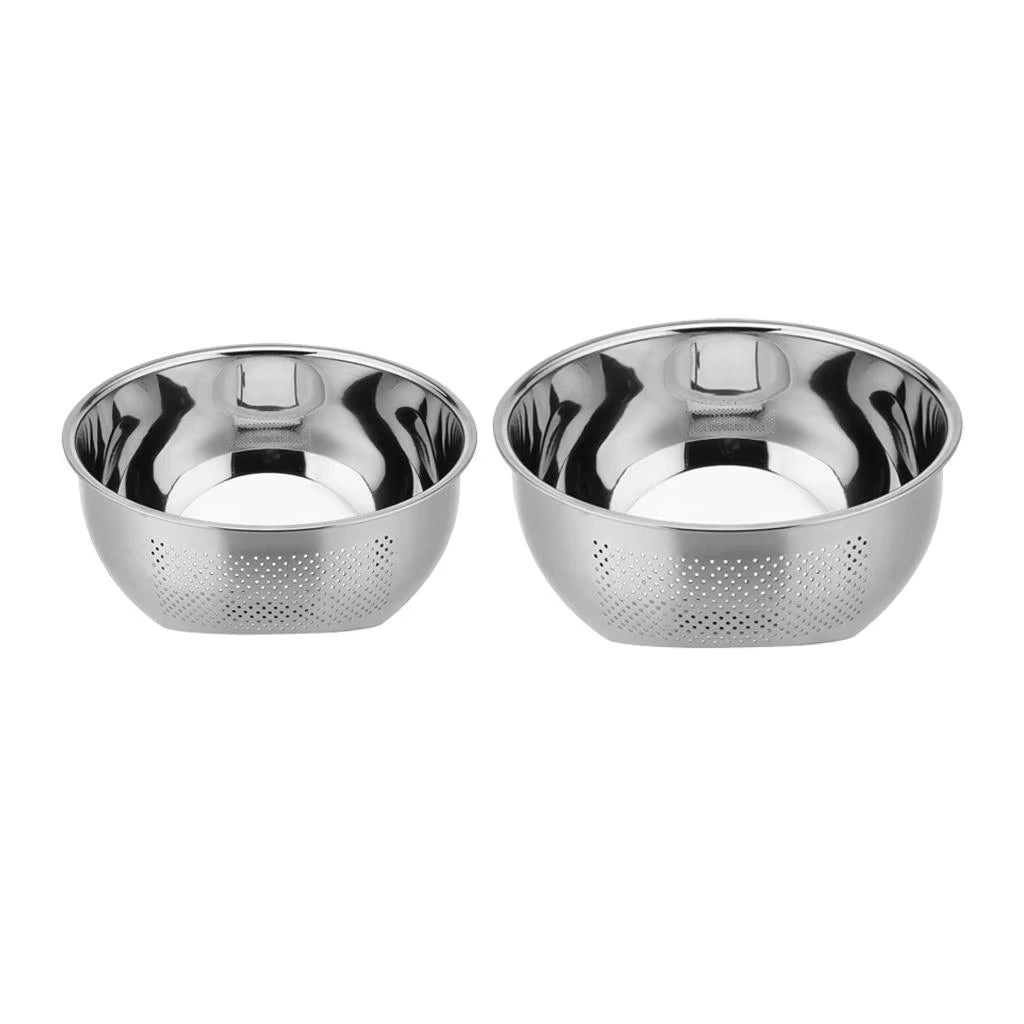 Kitchen Strainer, Stainless Steel Colander Rice Washer Vegetable Fruit Washing Bowls for Cleaning , Rice, and , Kitchen Tools