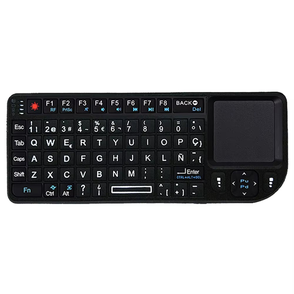 A8 Mini Wireless Keyboard 2.4G 7 Color Backlit Touchpad Air Mouse with Infrared Indicator for Android TV Box Pc,Office